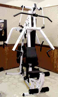 Multi-Gym with the Bi Angular Press Arm